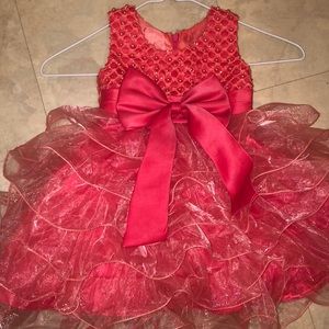 6-12M Ruffled Coral Dress